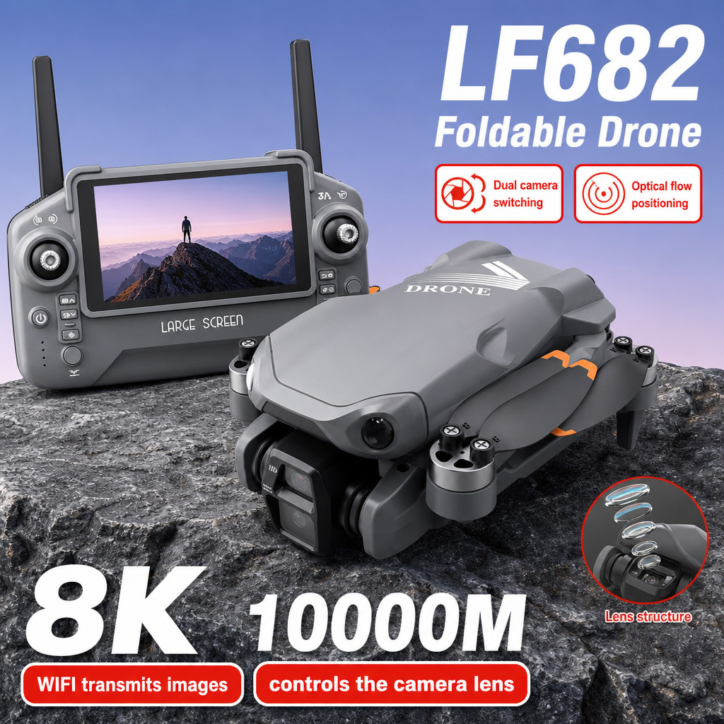 Drone Controller Screen - Luftbild-Drohne LF682 mit 8K HD Dual-Kameras,