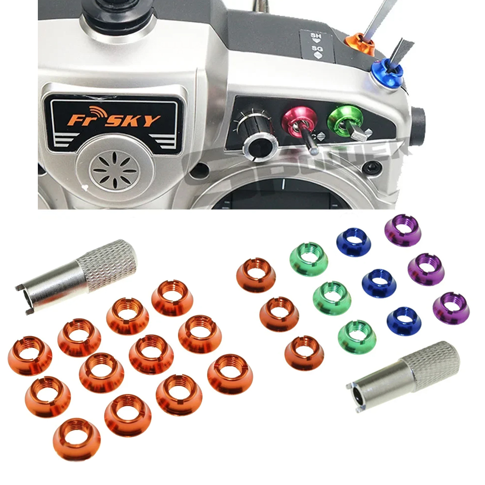 Drone Control Stick - 12 Stück STAR POWER Funksteuerungsschalter, 7-Farben-Mutter