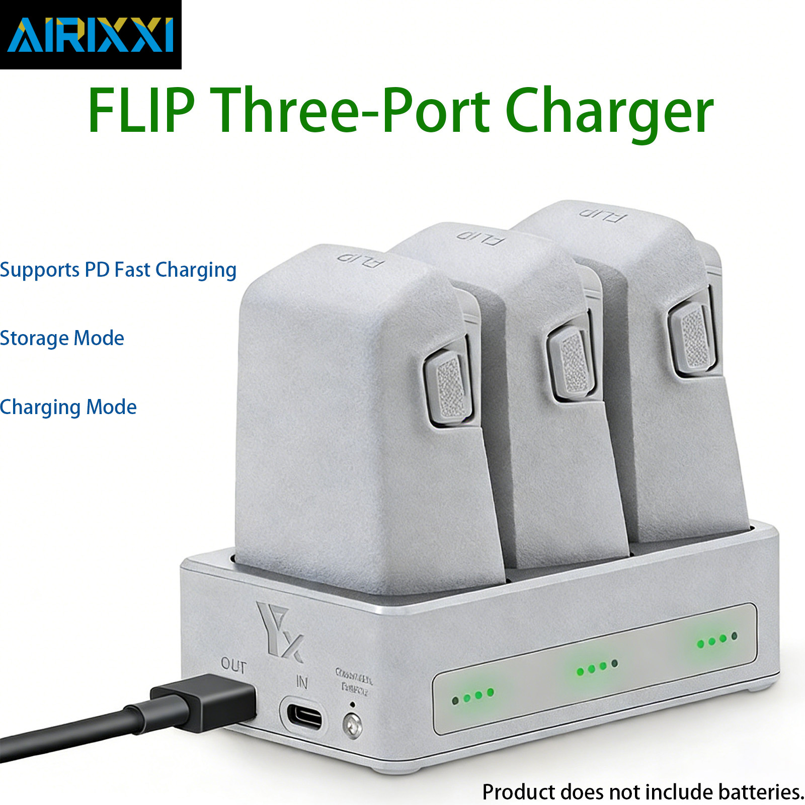 Drone Charging Hub - Neuer 3-Port-Akkuladegerät-Hub für DJI Flip Drone
