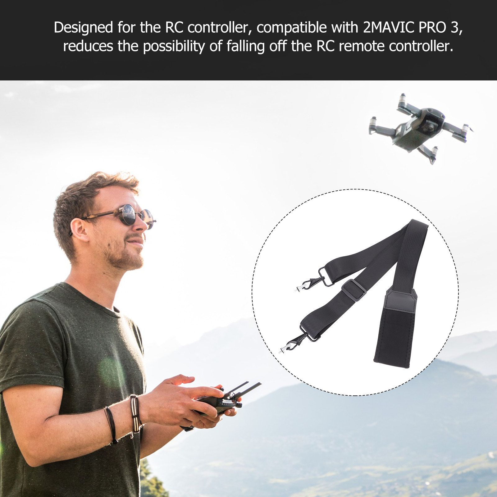 2 3 Kompatibler RC-Controller- – Drone Neck Strap Bewertung und Preis
